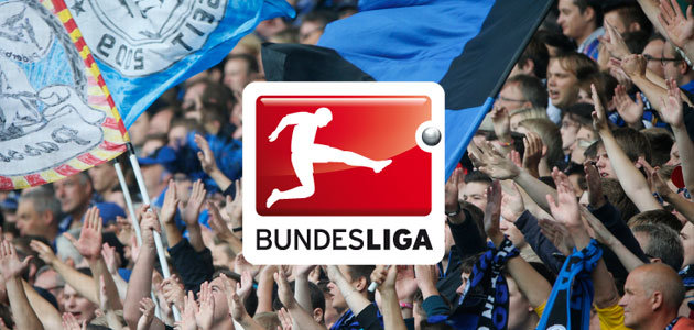 Bundesliga-Logo vor Fanblock Südtribüne