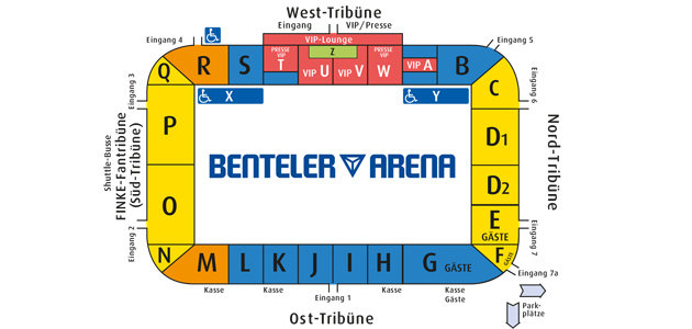 Blockübersicht Benteler-Arena Saison 2014/2015