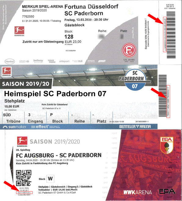 Tickets Auswärtsspiel Düsseldorf, Heimspiel Hoffenheim, Auswärtsspiel Augsburg