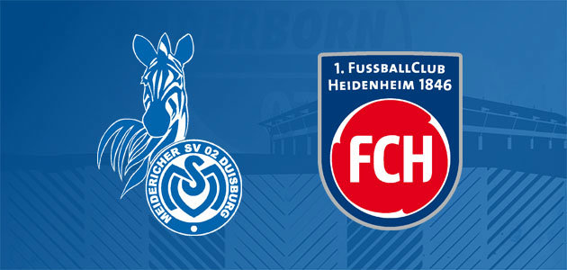 Logos MSV Duisburg + 1. FC Heidenheim
