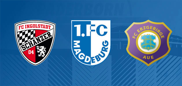 Logos FC Ingolstadt 04, 1. FC Magdeburg, FC Erzgebirge Aue